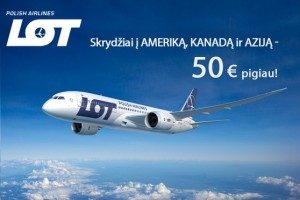 LOT Polish Airlines €50 discount for flights to America, Canada or Asia from Baltics for just €3!