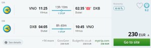 dxb from vno