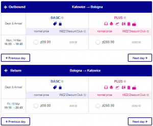 katowice bologna katowice 17 eur