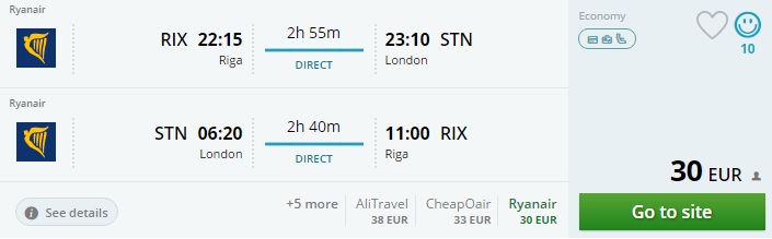 to london riga