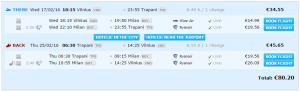 vilnius trapani vilnius 75 80