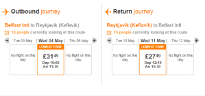 belfast reykjavik belfast 58 gbp