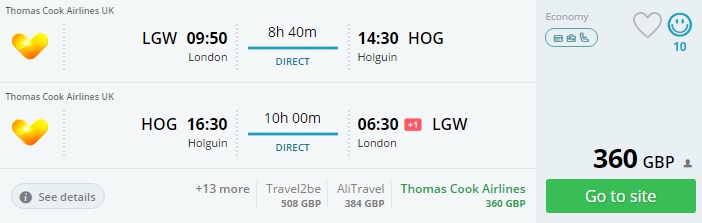 london to cuba