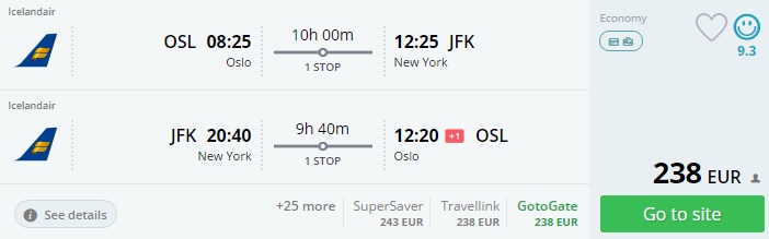 osl to jfk