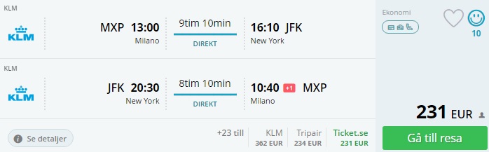 mxp to jfk