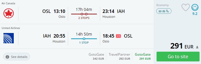 osl to iah