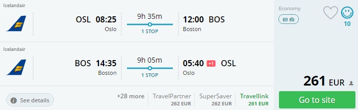 oslo to boston