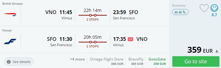 baltics to san francisco