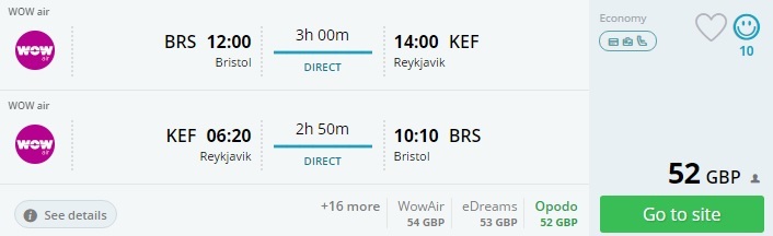 bristol to iceland