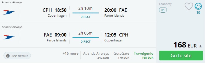 copenhagen to faroe islands