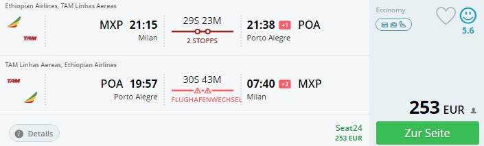 italy to brazil