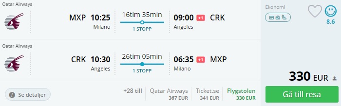 milan to philippines