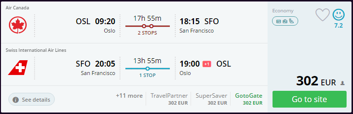 oslo san fransisco oslo