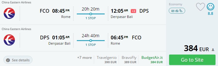 rome to bali