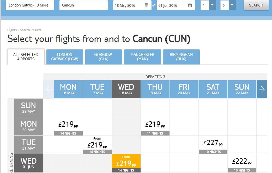 uk to cancun