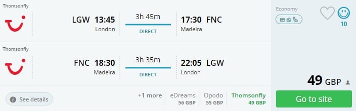 uk to madeira