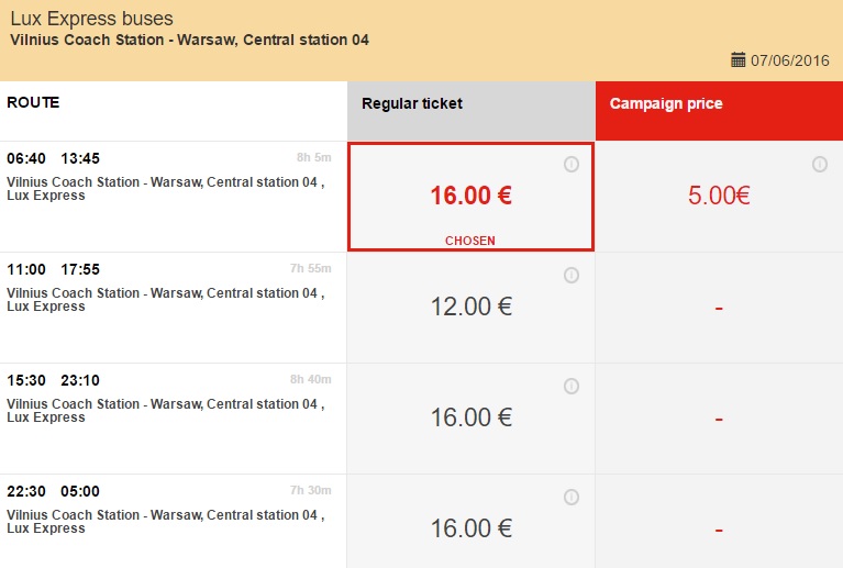 vilnius to warsaw