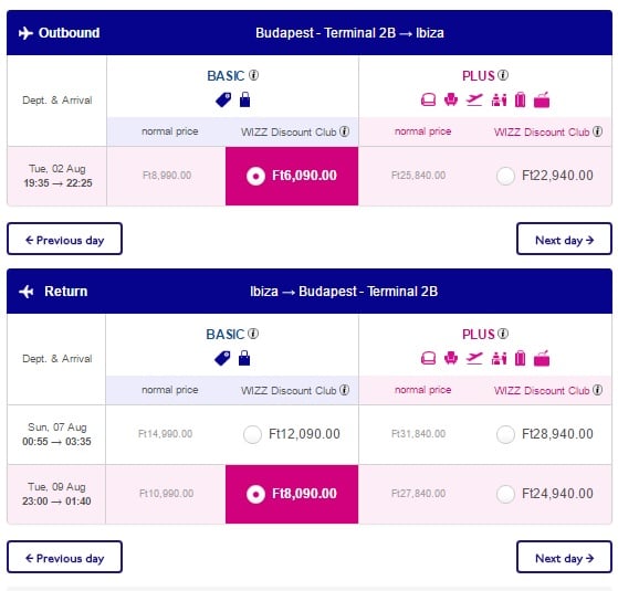budapest to ibiza