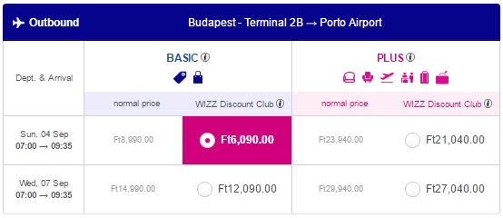 budapest to porto