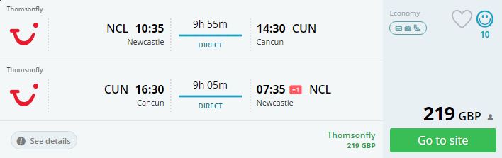 newcastle cancun newcastle 219 gbp