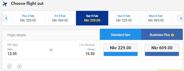 oslo vilnius 24 EUR