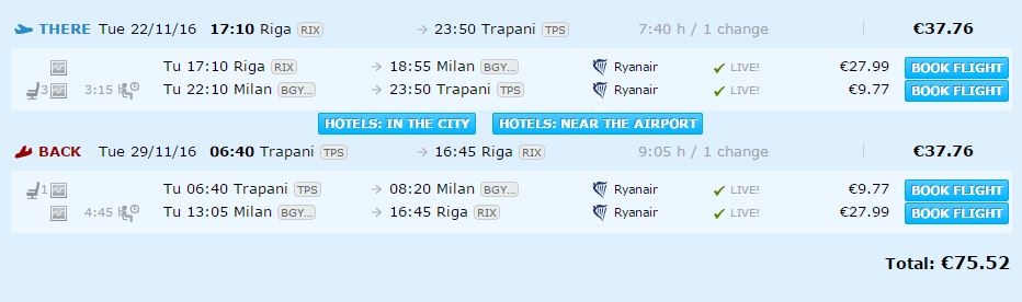 riga trapani riga 75