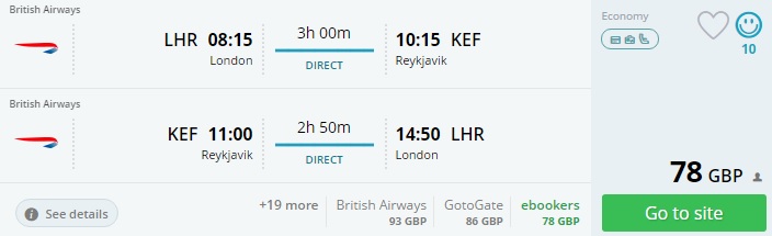 london to iceland