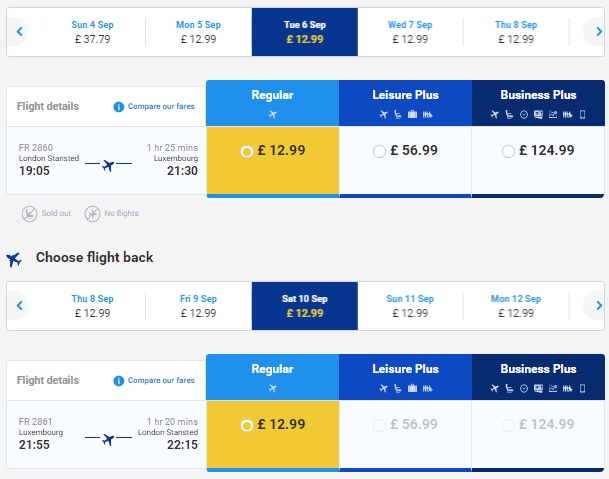 london to luxembourg