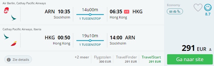 stockholm to hong kong