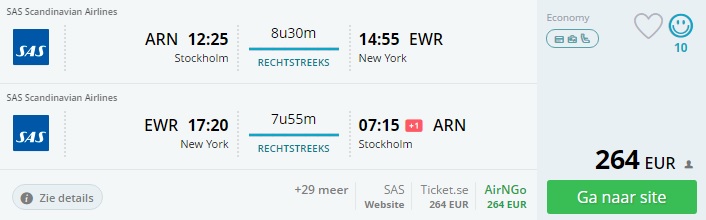 stockholm to new york
