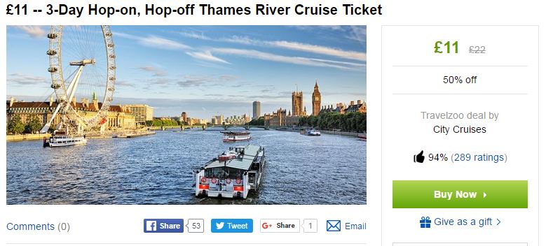 thames river cruise 11 GBP