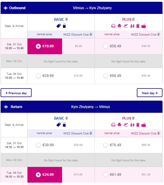 wizz air baggage price uk