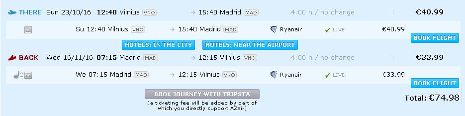 vilnius madrid