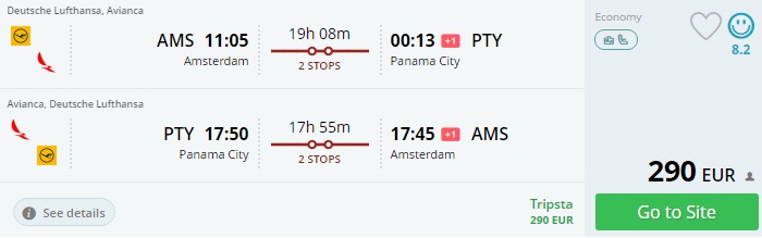 amsterdam to panama