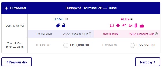 budapest to dubai
