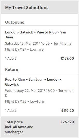 london san juan london 269 gbp