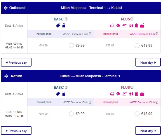 milan to georgia