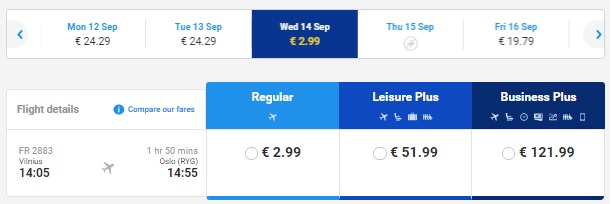vilnius to oslo