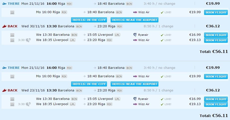 HOT! Cheap flights to BARCELONA from Riga for €36 round