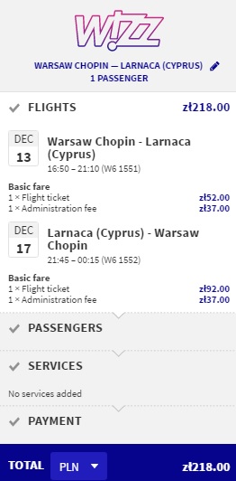 flights to cyprus from warsaw