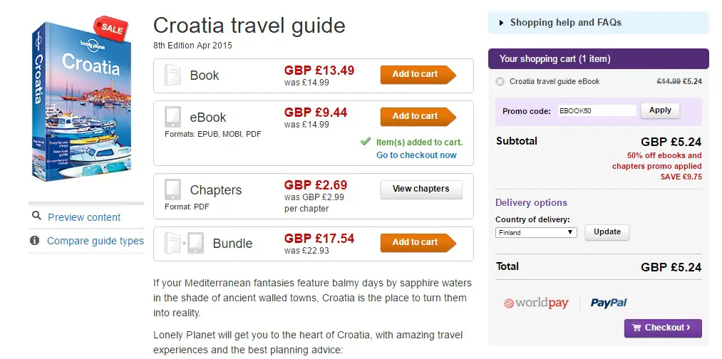 lonely planet discount code