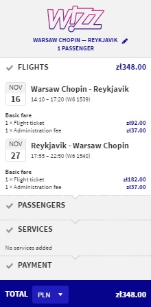 Warsaw to Iceland