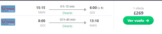 cheap flights from manchester to goa