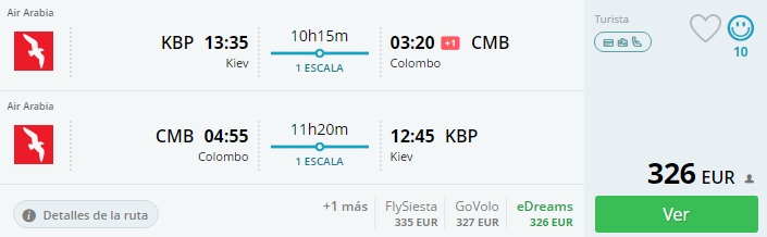 cheap flights to sri lanka from kiev