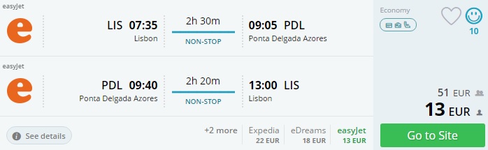 flights to azores