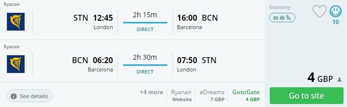 flights to barcelona from london