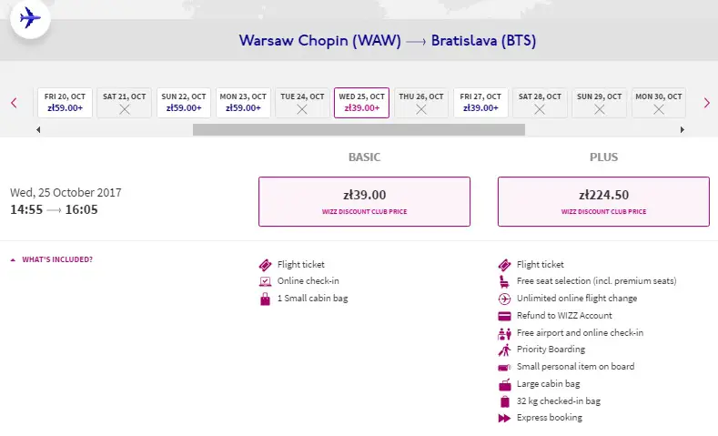 new routes from warsaw by wizzair