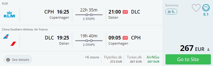 copenhagen to china