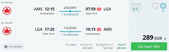 flights from amsterdam to usa