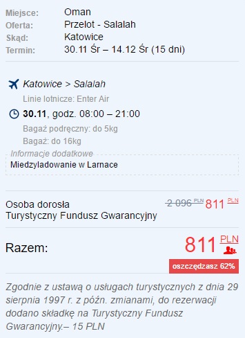 flights from poland to oman
